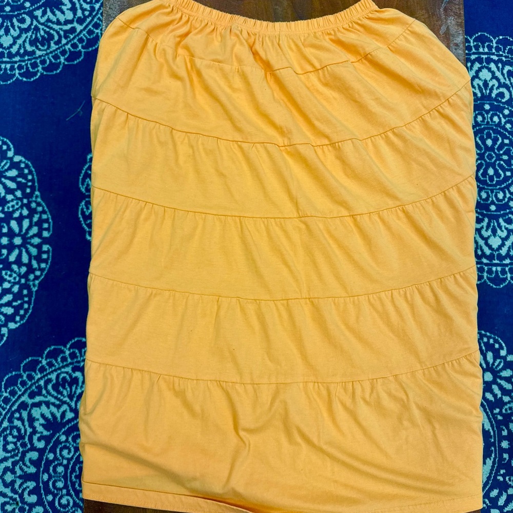 Veranesi Peach Orange Tiered Bohemian Skirt Women’s 1X - Picture 5 of 5